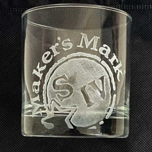 Maker’s Mark S IV engraved bourbon glass 8 ounce lowball - Picture 1 of 8